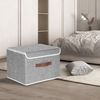 Faltbare Aufbewahrungsbox mit Deckel Stoff Waschbare 38x25x25 cm 2er Set Grau Bild 5