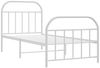 vidaXL Bettgestell mit Kopf- und Fußteil Metall Weiß 80x200 cm 353693 Bild 5