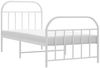 vidaXL Bettgestell mit Kopf- und Fußteil Metall Weiß 80x200 cm 353693 Bild 4