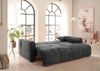 Schlafsofa Bullet von ED Exciting Design – Komfortables Mikrofaser-Sofa mit Nosagfederung Farbe Anthrazit, Bettkasten und Liftbeschlag Bild 2