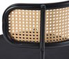 Merax Samt-Esszimmerstuhl (6 St), 6er Set Rattanstuhl Polsterstuhl Rattan-Freizeitstuhl, Wohnzimmerstuhl Samt mit Rückenlehne, Schwarz Bild 5