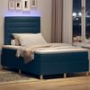 vidaXL LED Boxspringbett mit Matratze Blau 120 x 190 cm Stoff 3343011 Bild 5