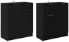 vidaXL Sideboards 2 pcs Schwarz Eichen-Optik 60 x 30 x 70 cm 3415600 Bild 2