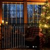Salcar LED-Lichterkette, 8 Modi, Vorhang Innen&Außen, 300 LED, Kupferdraht Warmweiß, 3x3 m Bild 5