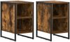 vidaXL Nachttisch 2 pcs Rauches Eiche 39,5 x 30 x 50 cm Holzwerkstoff 886635 Bild 2