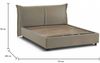 Dmora Alabaster Doppelbett, Bettkasten mit Stoffbezug, 100 % Made in Italy, Öffnung vorne, geeignet für Matratze 160 x 190 cm, Taupe Bild 3