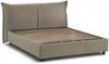 Dmora Alabaster Doppelbett, Bettkasten mit Stoffbezug, 100 % Made in Italy, Öffnung vorne, geeignet für Matratze 160 x 190 cm, Taupe Bild 5