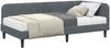vidaXL Eckbettgestell Dunkelgrau 100 x 200 cm Samt 3394165 Bild 3