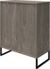 Dorel Home Aktenschrank Purdue Türen mit Magnetverschluß, Mesh aus Metall, Breite 61 cm, Höhe 76,5 cm Bild 3