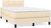 vidaXL Boxspringbett mit Matratze Creme 120x200 cm Stoff, Härtegrad: H2 [3140046] Bild 2