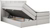 Boxspringbett 7-Zonen Taschenfederkernmatratze und Topper - PREMIUM-10-KING - 120x200cm - Weiß Kunstleder - H4 Bild 4