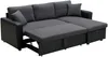 Vente-unique - GAZUR Sofa Stoff SchwarzGrau - B 146 cm x H 85 cm x L 223 cm Bild 4