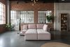 KAWOLA Schlafsofa SADIRA Ecksofa Cord taupe Recamiere rechts 89 x 209 x 288 cm Bild 5
