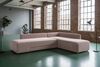 KAWOLA Schlafsofa SADIRA Ecksofa Cord taupe Recamiere rechts 89 x 209 x 288 cm Bild 2