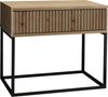 MARLE Nachttisch in Artisan Eiche Optik - Moderner Nachtschrank mit Schublade und schwarzem Metallgestell - 60 x 52 x 38,5 cm (B/H/T) Bild 4