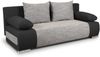 Schlafsofa Naki - Sofa mit Schlaffunktion und Bettkasten, Bettsofa, Couch (Schwarz + Grau (Alova 04 + Berlin 01)) Bild 2