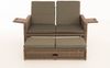 CLP Polyrattan Sofa Ancona 5mm,braun-meliert anthrazit Bild 5