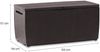 Dmora Aufbewahrungstruhe für draußen Chicoutimi, Gartenbox, Outdoor-Truhe, Stauraumbank für außen, 123x54 h57 cm, Braun Bild 3