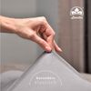 leevitex® Boxspringbett & Wasserbett Spannbettlaken | 100% Baumwolle | Markenqualität | Ökotex | 200x220 cm + 40 Steg - Grau Bild 3