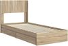 vidaXL Bettgestell mit Stauraum und Kopfteil Sonoma-Eiche 90x200 cm 3414415 Bild 4