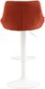 Barhocker FALON - Stoff Orange 46x49x83 cm Weiß | Barstuhl Mit Lehne Drehbar Tresenhocker Tresenstuhl Kneipenhocker Kneipenstuhl Bild 5