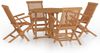 vidaXL 5-tlg. Garten-Essgruppe Klappbar Massivholz Teak 3096574 Bild 2