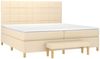 vidaXL Boxspringbett mit Matratze Stoff Creme 200x200 cm, Härtegrad: H2 [3137186] Bild 3