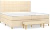 vidaXL Boxspringbett mit Matratze Stoff Creme 200x200 cm, Härtegrad: H2 [3137186] Bild 2
