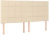 vidaXL Boxspringbett mit Matratze Stoff Creme 200x200 cm, Härtegrad: H2 [3137186] Bild 5