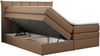 Boxspringbett 7-Zonen Taschenfederkernmatratze und Topper - PREMIUM-10-KING - 120x200cm - Braun Kunstleder - H3 Bild 4