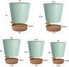 5er Pack Selbstbewässernder Kunststoff Blumentopf 17.8-12.7cm mit Untersetzer Bild 5