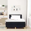 vidaXL Boxspringbett mit Kissen Schwarz 120 x 200 cm Stoff 3338988 Bild 3