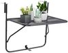 vidaXL Balkontisch Schwarz 60x40 cm Stahl 325924 Bild 3