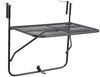 vidaXL Balkontisch Schwarz 60x40 cm Stahl 325924 Bild 2