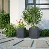 vidaXL Garten-Pflanzgefäße 2 Stück Anthrazit Sechseckig 46x40x45 Stahl 851113 Bild 3