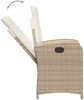 vidaXL 5-tlg. Garten-Essgruppe mit Kissen Beige Poly Rattan 3212381 Bild 5