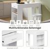 Woltu Bartisch, mit 1 Schublade & 3 Ablagen, Stehtisch mit Weinregal, Bistrotisch Bild 4