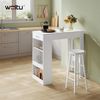 Woltu Bartisch, mit 1 Schublade & 3 Ablagen, Stehtisch mit Weinregal, Bistrotisch Bild 2