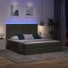 vidaXL Bett mit Stauraum und LED Dunkelgrau 180 x 200 cm Polyester 3372370 Bild 5
