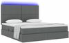 vidaXL Bett mit Stauraum und LED Dunkelgrau 180 x 200 cm Polyester 3372370 Bild 3