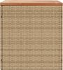 vidaXL Gartentruhe Beige 110x50x54 cm Poly Rattan Akazienholz 365957 Bild 5