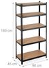 2 x Schwerlastregal 180x90x45 schwarz 10041626 Bild 4