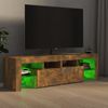 vidaXL TV-Schrank mit LED-Leuchten Räuchereiche 140 x 36,5 x 40 cm [822641] Bild 5