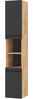 Planetmöbel Hochschrank LUX Hochschrank Gold Eiche / Anthrazit 30 cm Bild 3