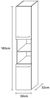 Planetmöbel Hochschrank LUX Hochschrank Gold Eiche / Anthrazit 30 cm Bild 4