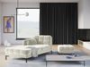 Micadoni Hocker Mamaia 1-Sitzer Samt Bluvel Helles Beige schwarze Beine Bild 2