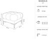 Micadoni Hocker Mamaia 1-Sitzer Samt Bluvel Helles Beige schwarze Beine Bild 3
