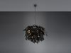 Große LED Pendelleuchte Blätter Lampenschirm Schwarz Gold, Ø 70cm Bild 3