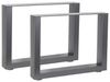 2er Set Tischgestell Grau 30x43 cm Tischuntergestell Tischkufen Tischbeine Stahl Bild 4