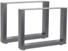 2er Set Tischgestell Grau 30x43 cm Tischuntergestell Tischkufen Tischbeine Stahl Bild 5